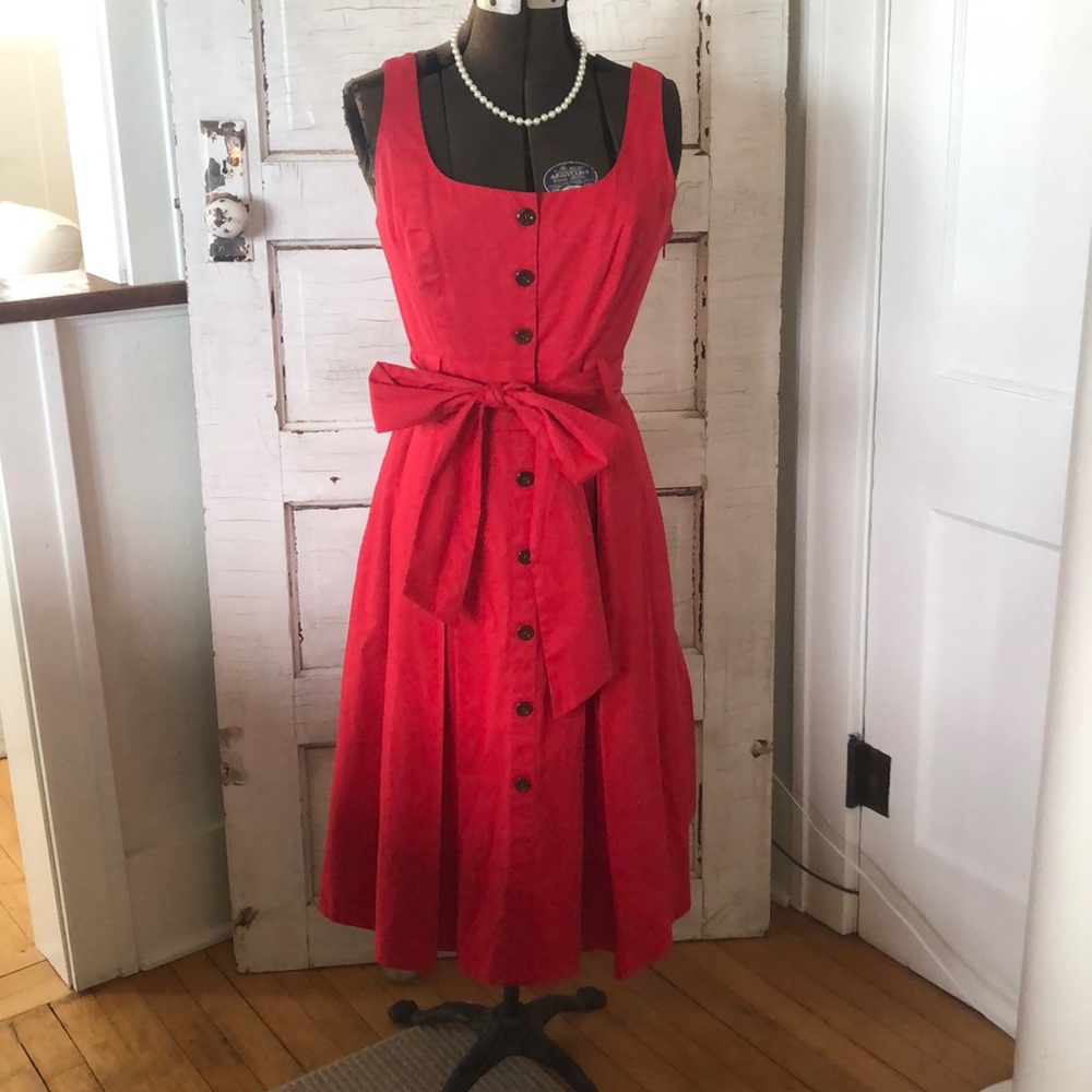 No Sash - 1901 Red Dress